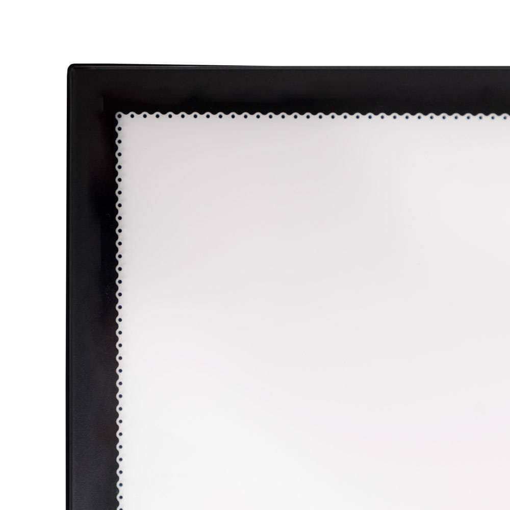 Podświetlana ramka LED A2 (42 x 59,4 cm) aluminiowa czarna z zaokrąglonym narożnikiem rama ramka plakatowa wsuwana ścienna na plakat na zdjęcia profil 5 mm