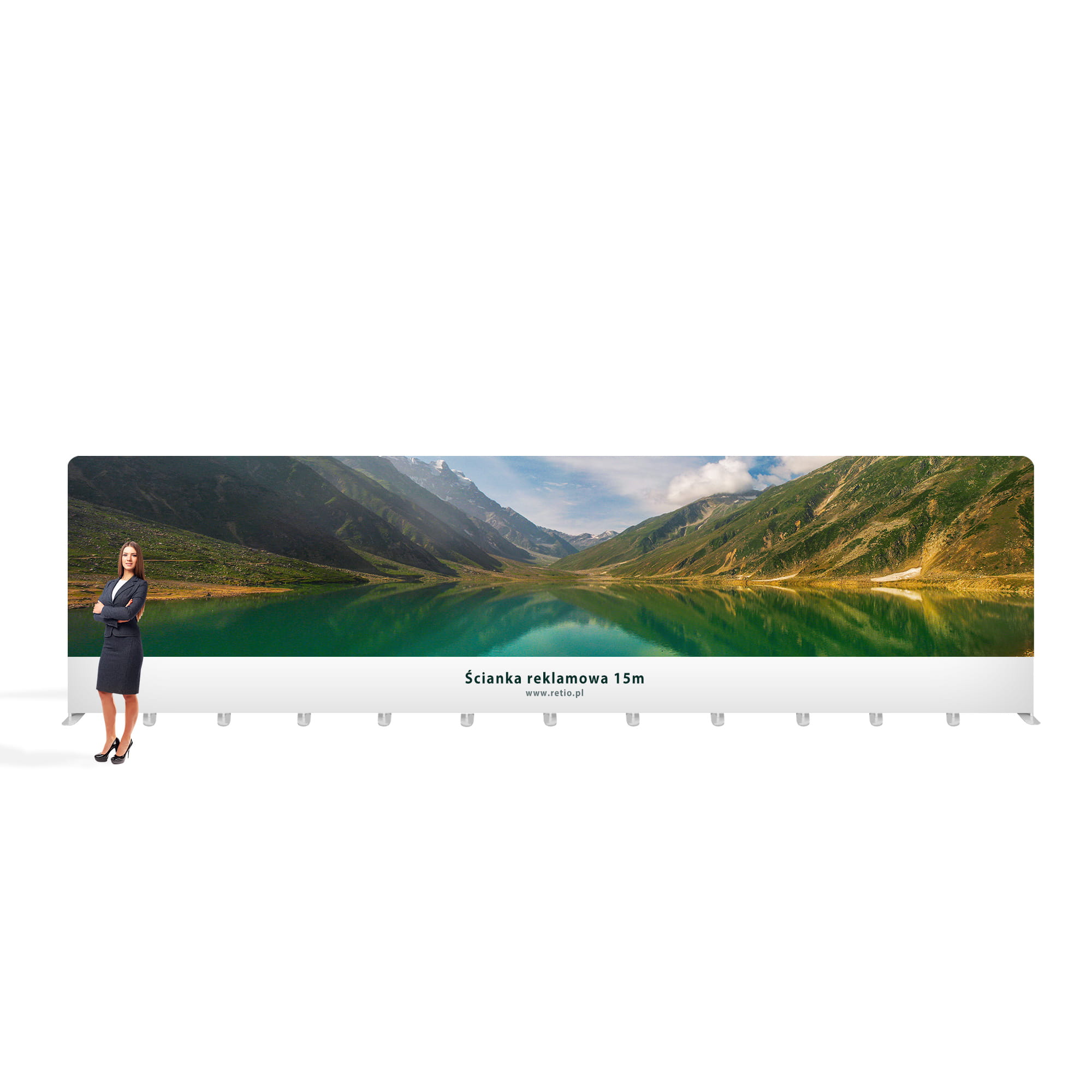 Straight Fabric Banner Stand - 1500 x 240 cm