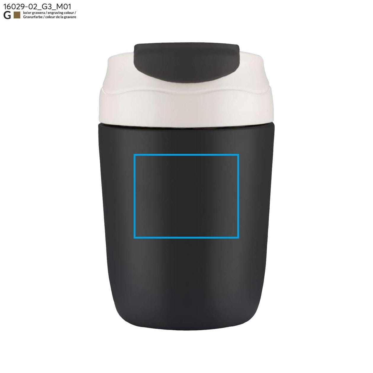 Kubek termiczny DOPPIO 360 ml czarny