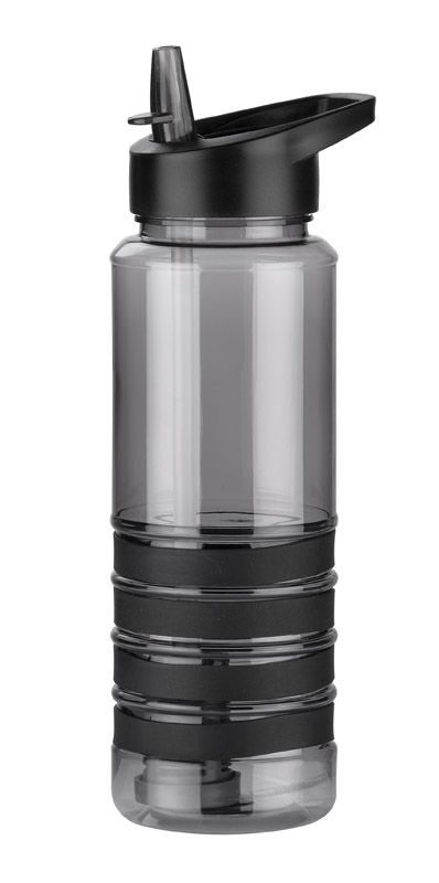 Bidon z filtrem węglowym KIVI 700 ml czarny z logo