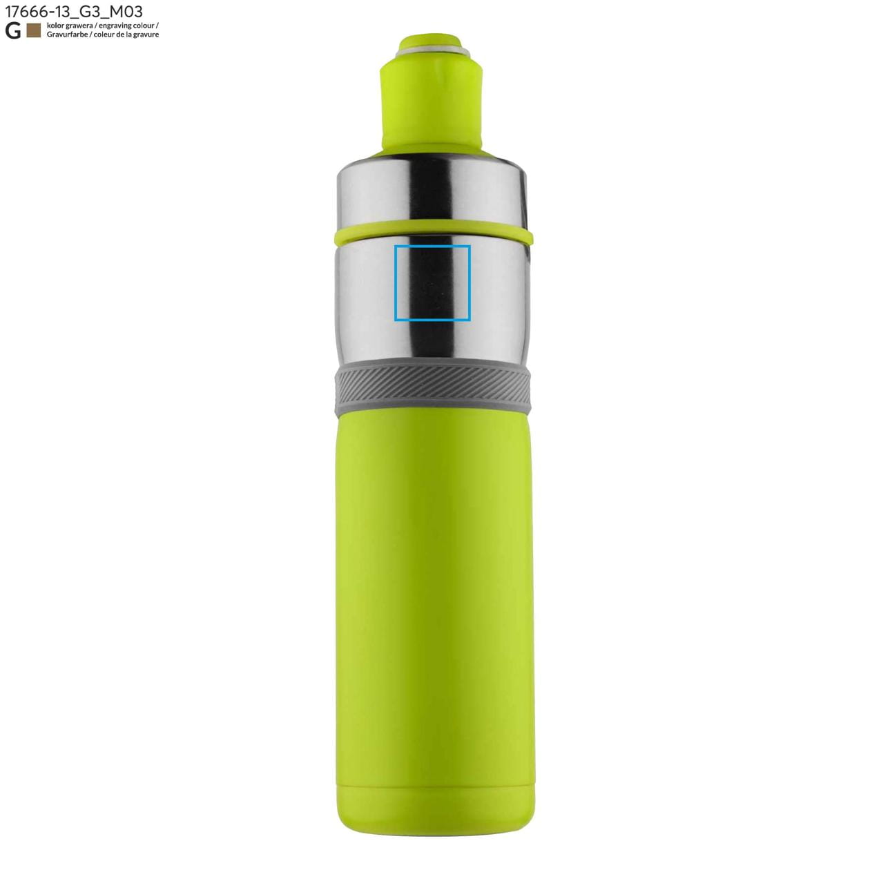 Bidon termiczny BREEZE 500 ml zielony jasny