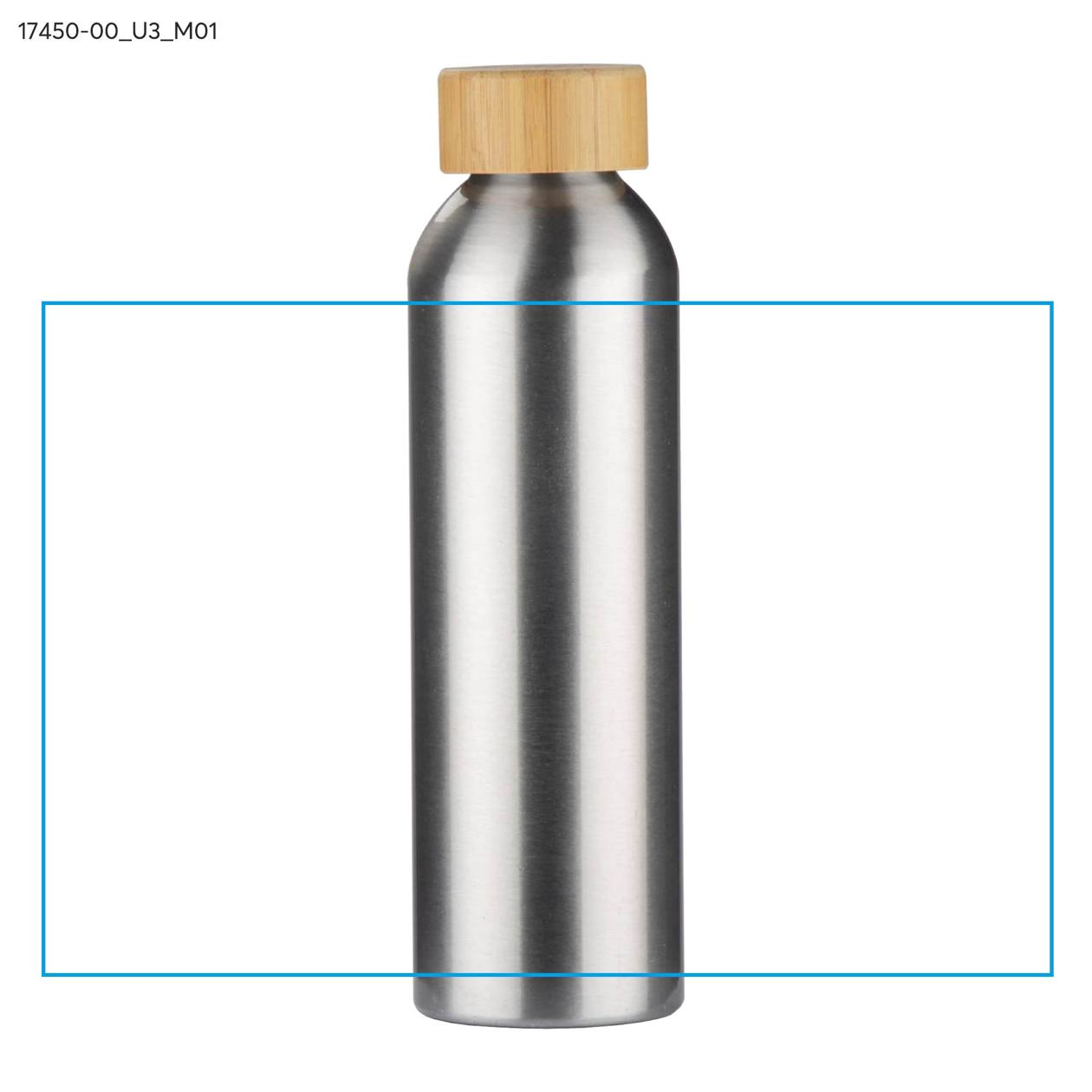 Butelka aluminiowa LIAM 600 ml srebrny z logo