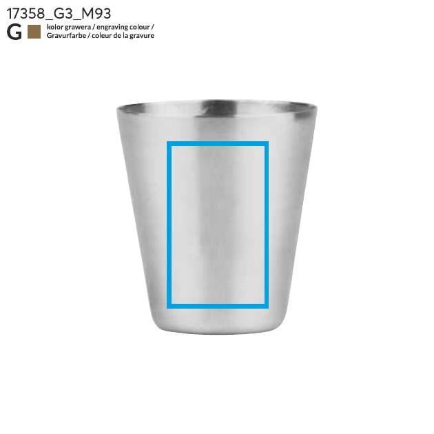 Zestaw kieliszków CHEERS 30 ml - 4 szt. srebrny