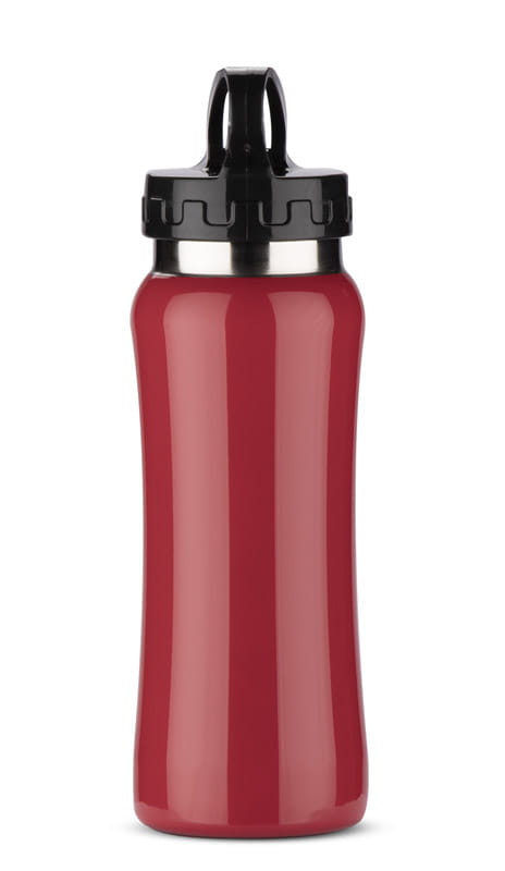 Bidon stalowy PATRO 600 ml czerwony z logo