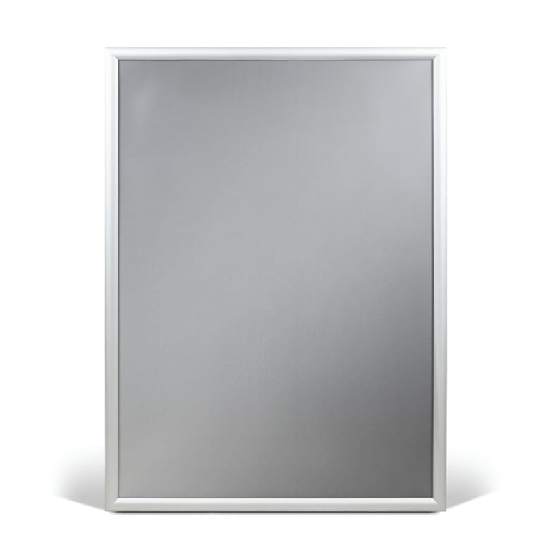 Ramka plakatowa OWZ B2 (70 x 50 cm) aluminiowa srebrna z prostym narożnikiem rama ramka plakatowa OWZ ścienna na plakat na zdjęcia profil 25 mm