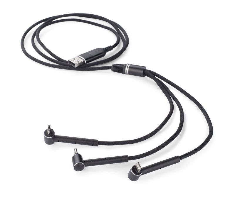 Kabel USB 6 w 1 RICO czarny z logo