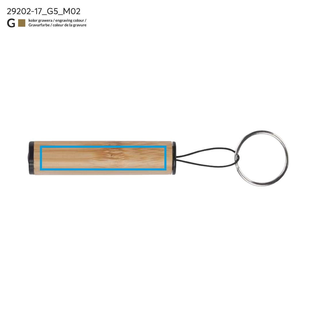Torcia con portachiavi DULO beige (naturale) con logo