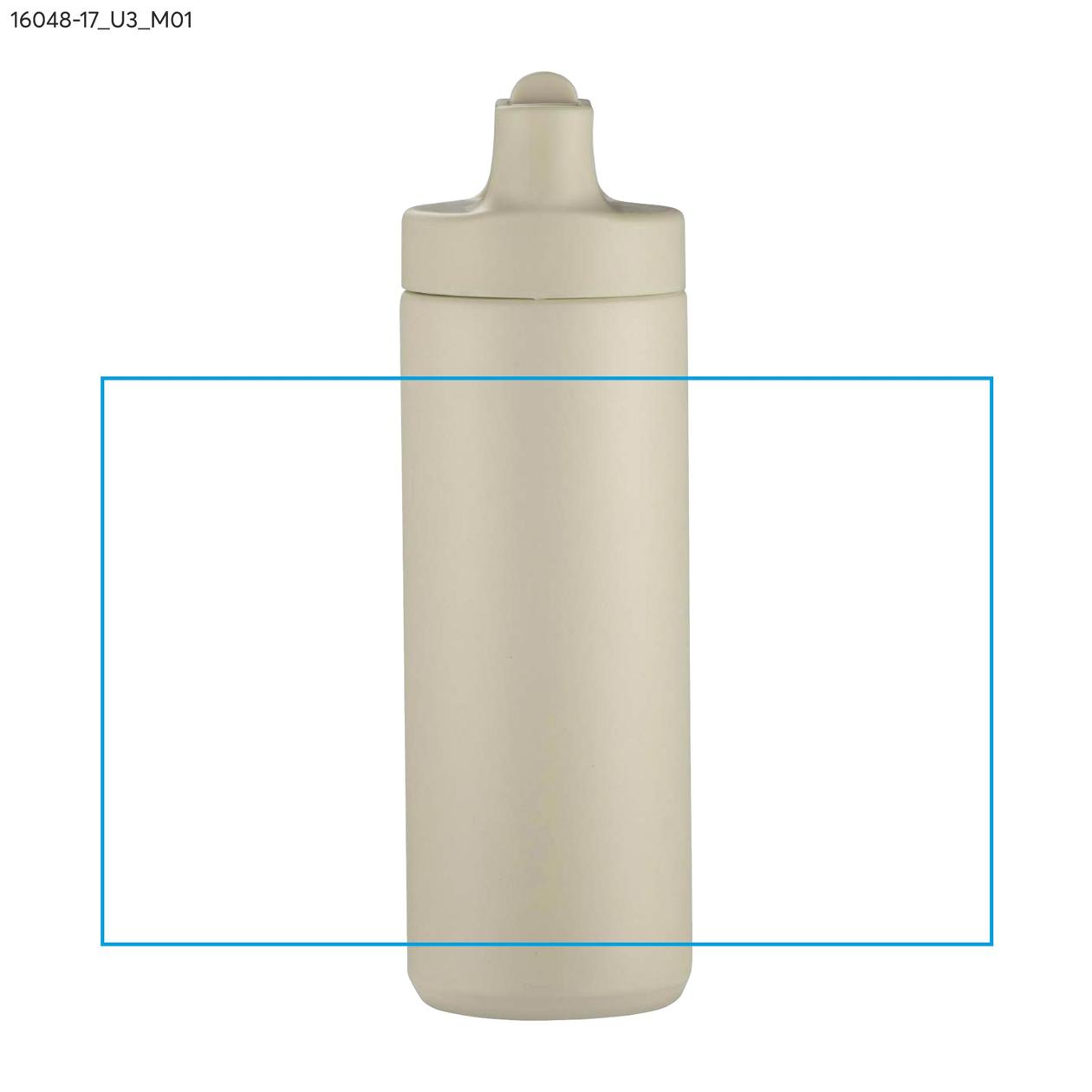 Bidon termiczny VELORA 500 ml beżowy (naturalny) z logo