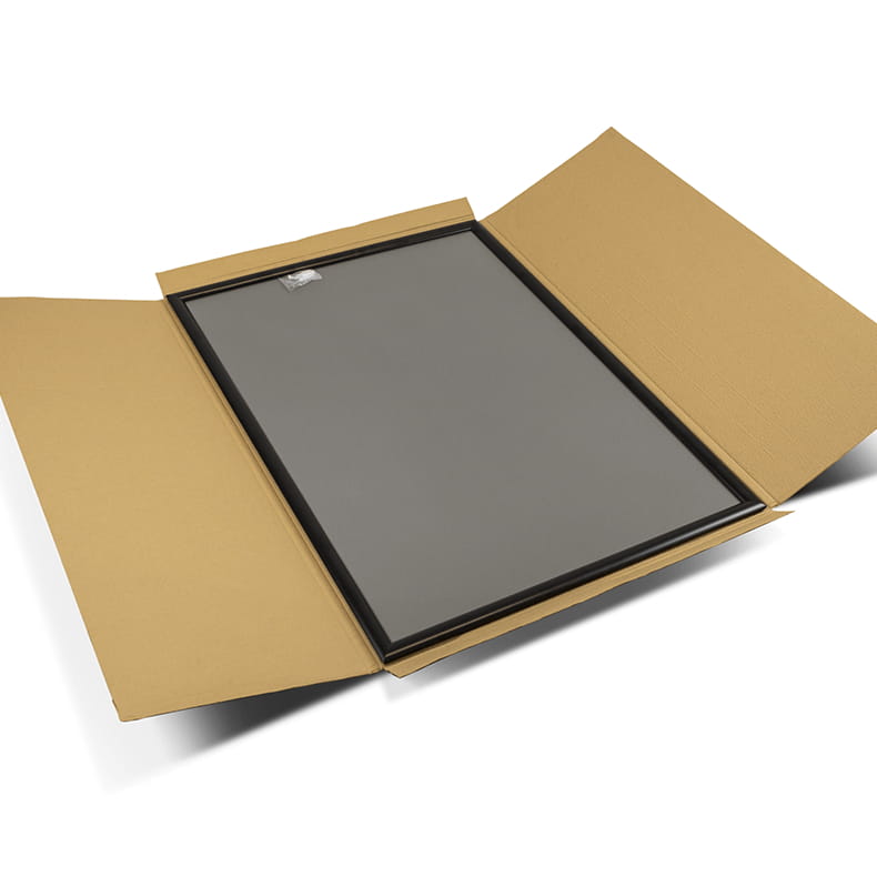 Ramka plakatowa OWZ A4 (29 x 21 cm) aluminiowa czarna z prostym narożnikiem rama ramka plakatowa OWZ ścienna na plakat na zdjęcia profil 25 mm