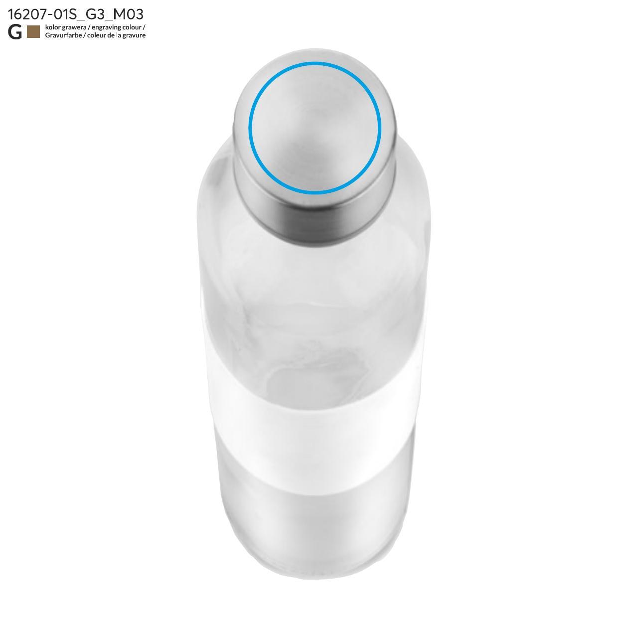 Butelka szklana GLASSI 480 ml biały
