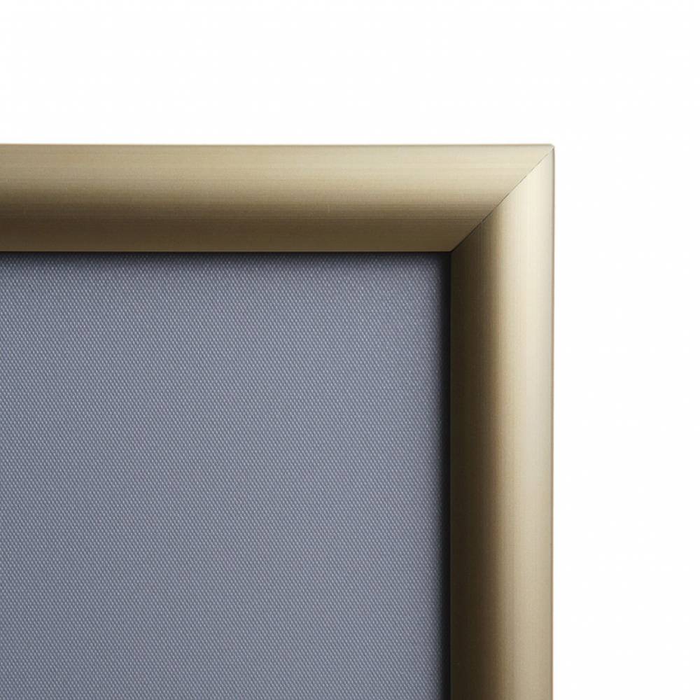 Ramka zatrzaskowa KRAST A2 (42,0 x 59,4 cm) aluminiowa złota z ostrym prostym narożnikiem rama ramka plakatowa OWZ ścienna na plakat na zdjęcia profil 25 mm