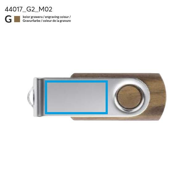 Memoria USB TWISTER WALNUT 16 GB marrone