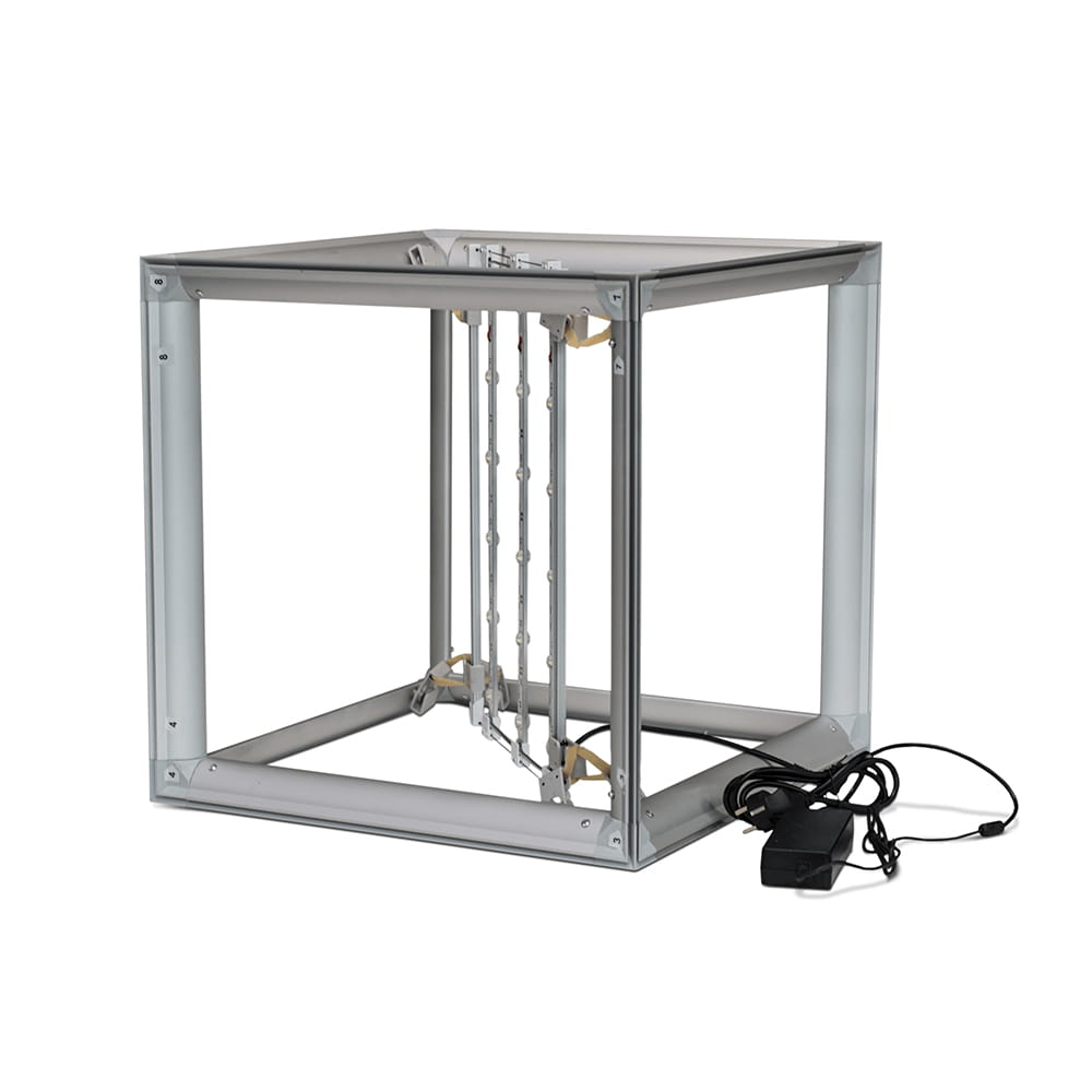 Kostka reklamowa tekstylna LED 50 x 50 cm z nadrukiem