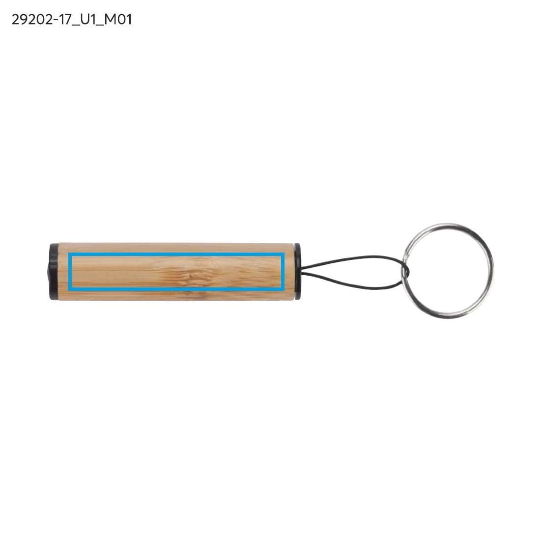 Torcia con portachiavi DULO beige (naturale) con logo