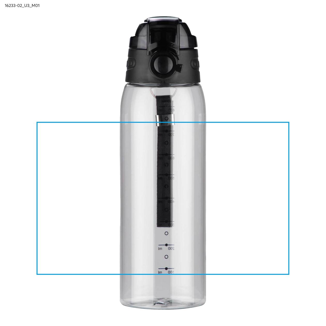 Bidon z miarką 900 ml KOLTER czarny