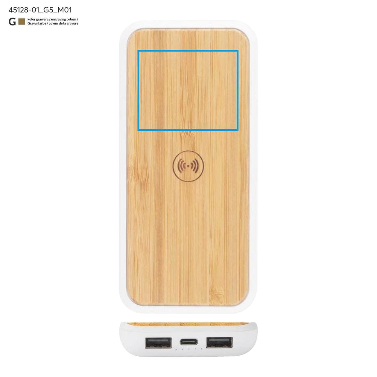 Power bank RONI 10000 mAh biały