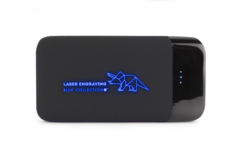 Power bank MING 8000 mAh USB-C niebieski z logo