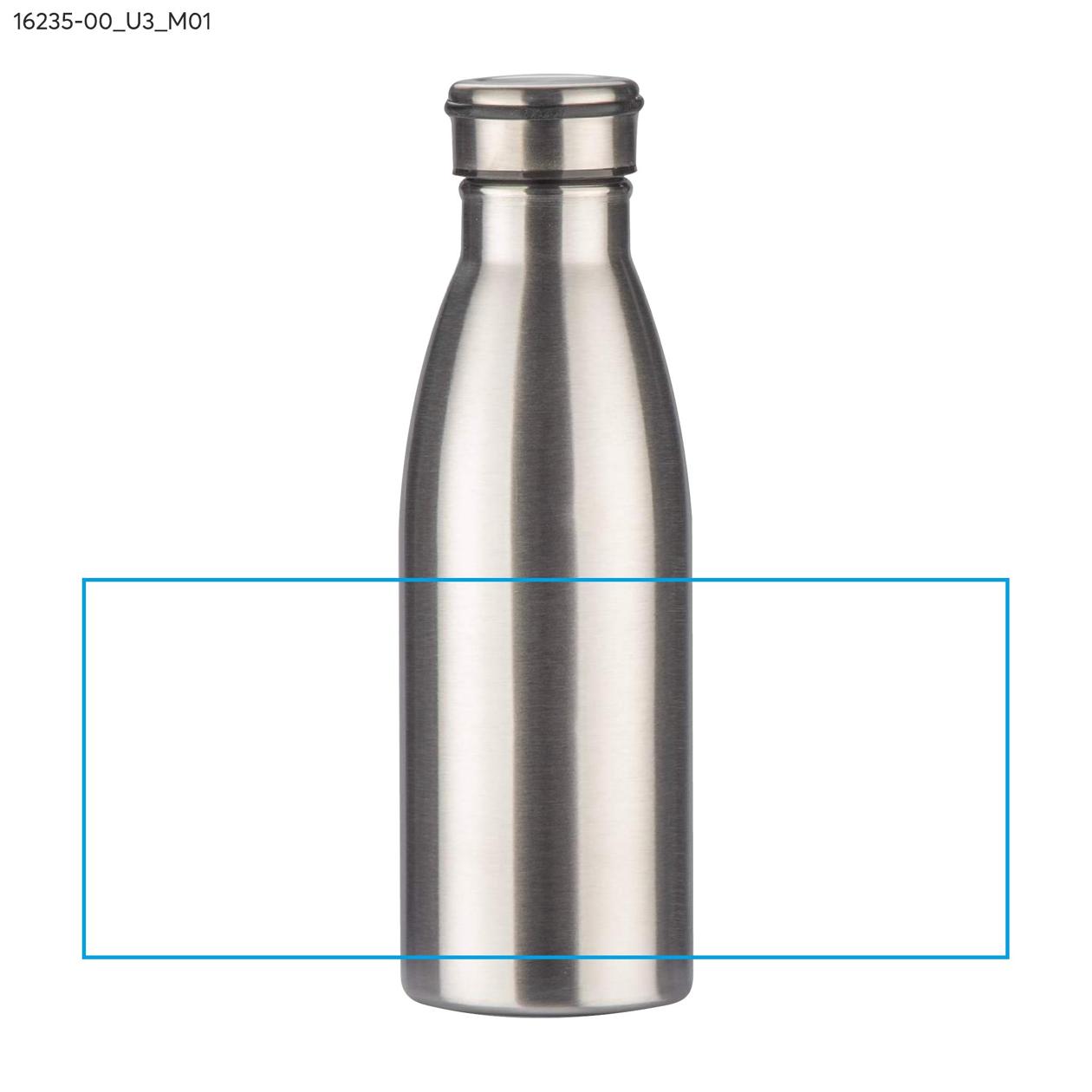 Butelka stalowa KONRA 600 ml srebrny