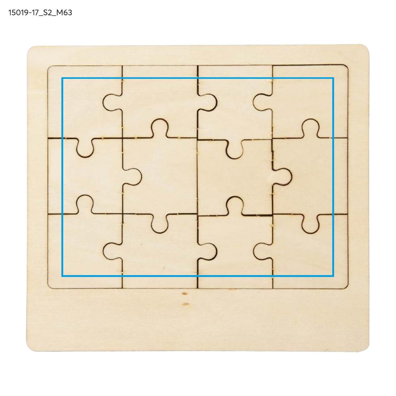 Puzzle drewniane WOODSY beżowy (naturalny)