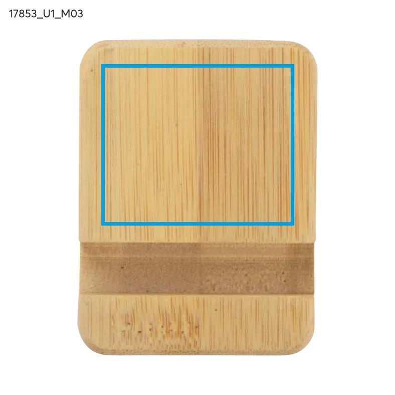 Bambusowy stojak na telefon TILE beżowy (naturalny)