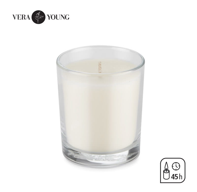 Świeca sojowa 170g - Plum & Patchouli - VERA YOUNG przezroczysty