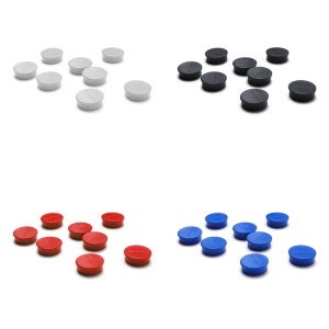 Set di 8 magneti da 20 mm per lavagna magnetica cancellabile