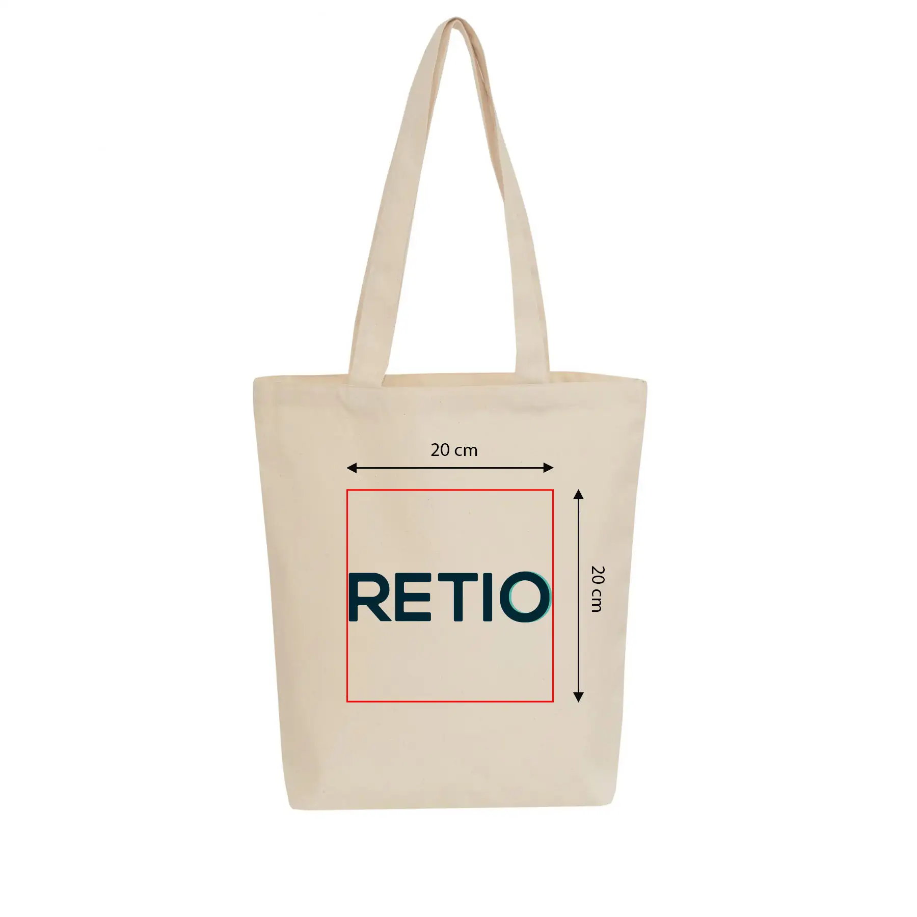 Borsa di cotone VIENNA con stampa personalizzata - area stampa 20x20 cm