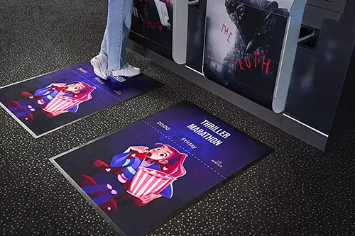 Tappetino promozionale con logo, tappeto da pavimento Promo Star